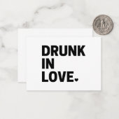 Drink in Love Notitiekaartje (Voorkant / Achterkant in situ)