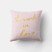 Drink in Love Pink & Gold Outdoor Pillow Buitenkussen (Achterkant)