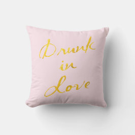Drink in Love Pink & Gold Outdoor Pillow Buitenkussen