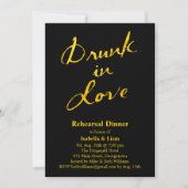 Drink in Love Rehearsal Dinner Invitation Kaart (Voorkant)