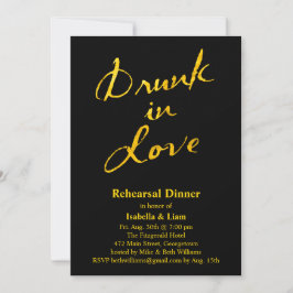 Drink in Love Rehearsal Dinner Invitation Kaart