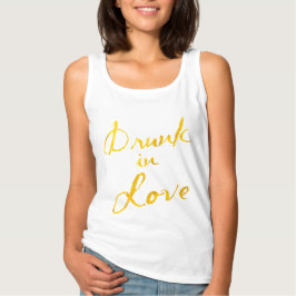 Drink in Love Top - wit & goud