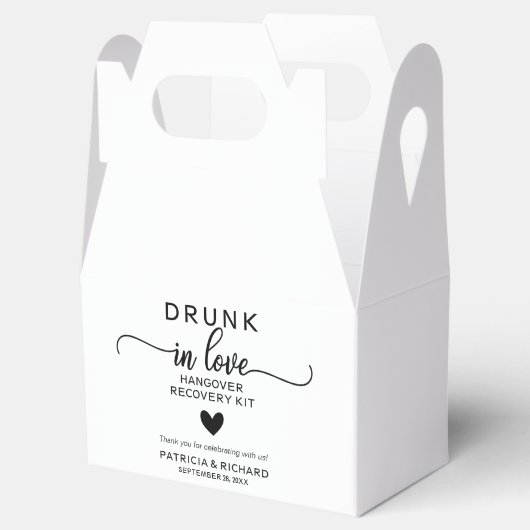 Drink in Love Wedding Hangover Kit Bedankdoosjes (Geopend)