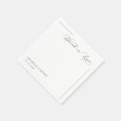 Drink in Love Wedding Napkins - Elegant script Servet (Hoek)