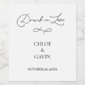 Drink in Love Wedding Wine Label Sticker Favors (Enkel label)