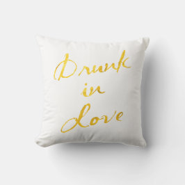 Drink in Love White en Gold Outdoor Pillow Buitenkussen