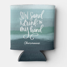 Drink in Mijn hand | Aangepaste blauwe Abstracte k