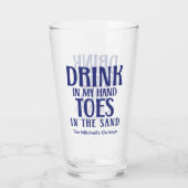 Drink in mijn hand citeert marinemacht moderne kus glas (Achterkant)