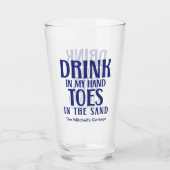 Drink in mijn hand citeert marinemacht moderne kus glas (Voorkant)