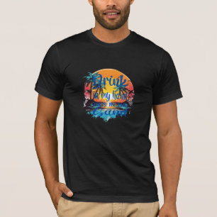 Drink in mijn hand, tenen in het Hawaiiaanse Shirt