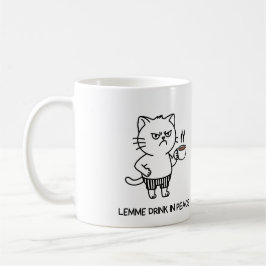 Drink in Vrede Introvert Koffie Grumpy Cat Mok