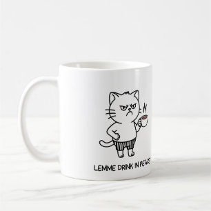 Drink in Vrede Introvert Koffie Grumpy Cat Mok