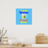 Drink in water opslaan POSTER afdrukken (Keuken)