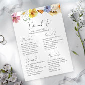 Drink indien | Wildflower Boho Bachelorette Game K Kaart