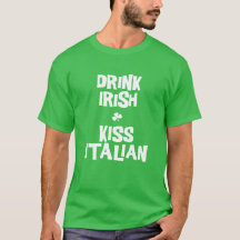 Drink Irish Kiss Italian Groen T-Shirt