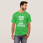 Drink Irish Kiss Italy Green T-Shirt (Voorkant volledig)