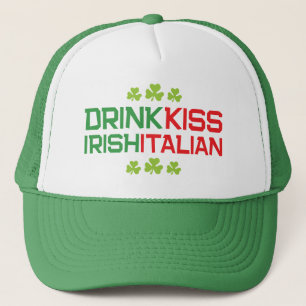 Drink Irish Kiss Italy met Shamrocks St Patrick Trucker Pet