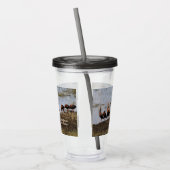 Drink is acrylglas met fluitende eikels acryl drinkbeker (Links)