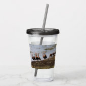 Drink is acrylglas met fluitende eikels acryl drinkbeker (Achterkant)