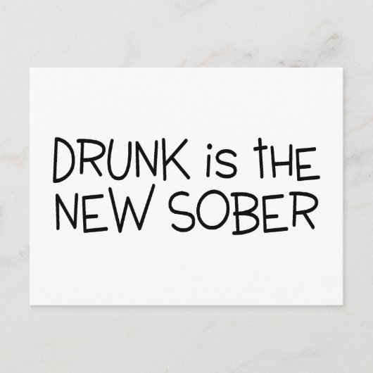 Drink is het nieuwe sober briefkaart (Voorkant)