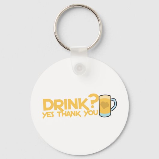 drink? Ja dank je wel Sleutelhanger (Voorkant)