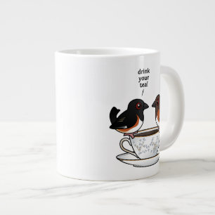 Drink je thee! grote koffiekop