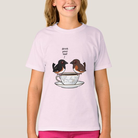 Drink je thee! t-shirt (Voorkant)