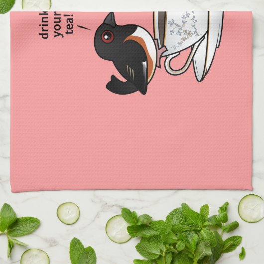 Drink je thee! theedoek (Gevouwen)