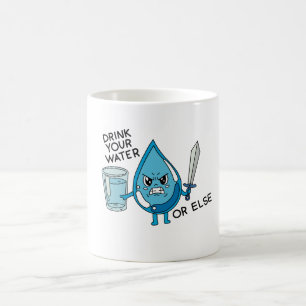 drink je water grappige grap koffiemok
