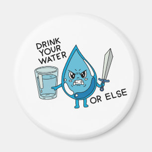 drink je water grappige grap vallen cartoon animat magneet