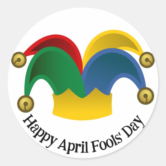 Drink Jesters April Fools Day Ronde Sticker (Voorkant)
