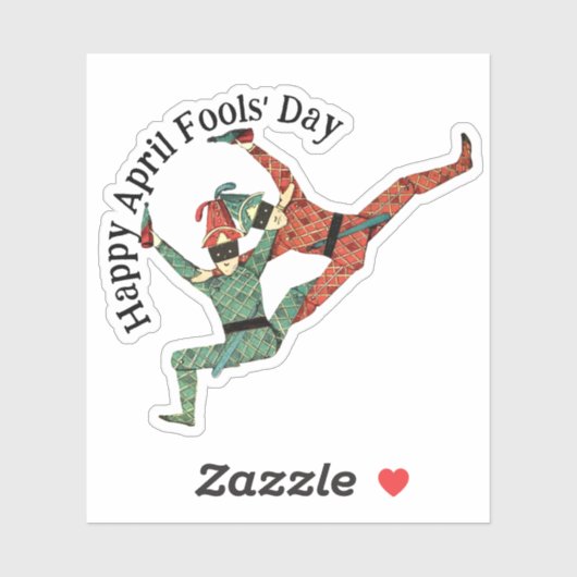 Drink Jesters April Fools Day Sticker (Vel)