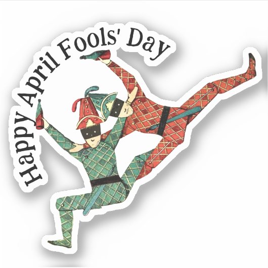 Drink Jesters April Fools Day Sticker (Voorkant)