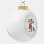 Drink kerstbal keramische bal ornament (Links)
