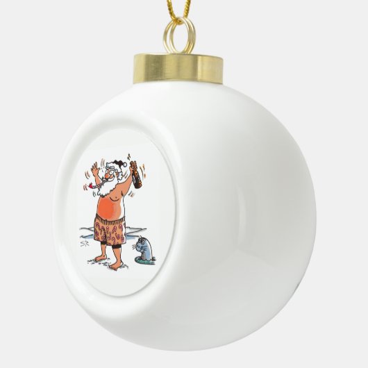 Drink kerstbal keramische bal ornament (Rechts)