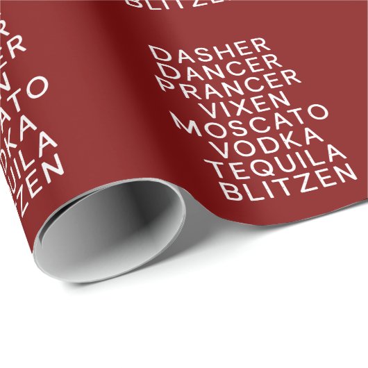 Drink kerstfeest Dasher Dancer Cadeaupapier (Rol Hoek)