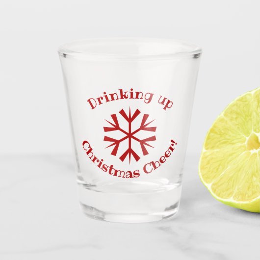 Drink kerstjuichen shot glas (Voorkant)