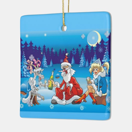 drink kerstkerstmis keramisch ornament (Links)