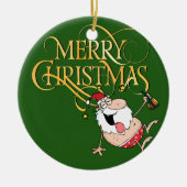 Drink kerstkerstversiering keramisch ornament (Voorkant)