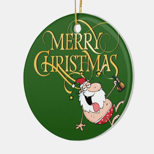 Drink kerstkerstversiering keramisch ornament (Links)