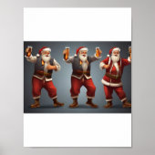 drink kerstman die verstopping dans poster (Voorkant)
