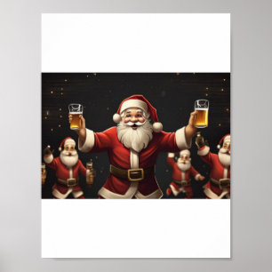 drink kerstman die verstopping dans poster