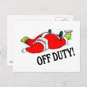 Drink kerstman feestdagenkaart (Voorkant / Achterkant)