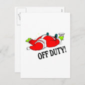 Drink kerstman feestdagenkaart (Voorkant / Achterkant)