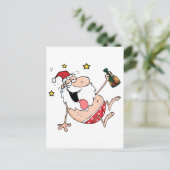Drink kerstman feestdagenkaart (Staand voorkant)
