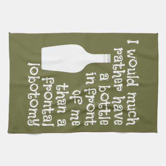 Drink keukenhanddoek voor aangepaste humor (Horizontaal)