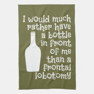 Drink keukenhanddoek voor aangepaste humor