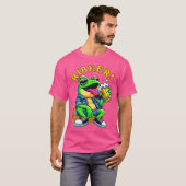 Drink kikker Drink bierribier Funny Beer Drinker T-shirt (Voorkant volledig)
