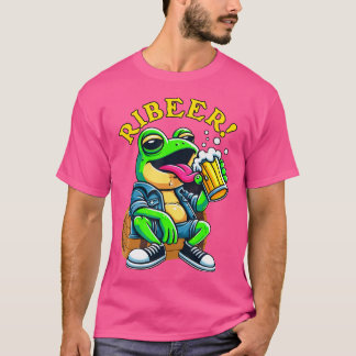 Drink kikker Drink bierribier Funny Beer Drinker T-shirt