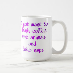 Drink Koffie Bespaar dieren nemen Kaarten Dierenvr Koffiemok